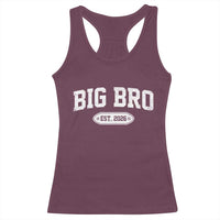 Big Bro Est 2026 Racerback Tank Top Big Brother Baby Announcement