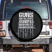 Grandpas With Pretty Daughters Spare Tire Cover Funny Grandpa Gun American Flag