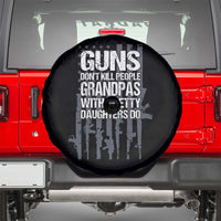 Grandpas With Pretty Daughters Spare Tire Cover Funny Grandpa Gun American Flag