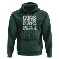 Grandpas With Pretty Daughters Hoodie Funny Grandpa Gun American Flag