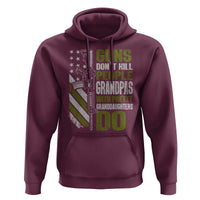 Funny Grandpa Hoodie Guns Dont Kill People Grandpas With Pretty Granddaughters Do US Flag
