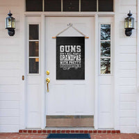 Funny Grandpa Garden Flag Guns Dont Kill People Grandpas With Pretty Granddaughters Do