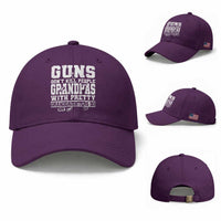 Funny Grandpa Baseball Cap Guns Dont Kill People Grandpas With Pretty Granddaughters Do