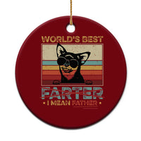 Funny Dad Dog Ceramic Ornament Fathers Day World's Best Farter I Mean Father - Wonder Print Shop