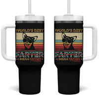 Funny Dad Dog Tumbler With Handle Fathers Day World's Best Farter I Mean Father