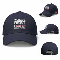 Retro World's Best Farter I Mean Father Baseball Cap Funny Best Dad