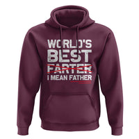 Retro World's Best Farter I Mean Father Hoodie Funny Best Dad