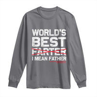 Retro World's Best Farter I Mean Father Long Sleeve Shirt Funny Best Dad