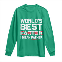 Retro World's Best Farter I Mean Father Long Sleeve Shirt Funny Best Dad