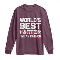 Retro World's Best Farter I Mean Father Long Sleeve Shirt Funny Best Dad