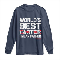 Retro World's Best Farter I Mean Father Long Sleeve Shirt Funny Best Dad