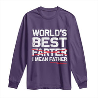 Retro World's Best Farter I Mean Father Long Sleeve Shirt Funny Best Dad