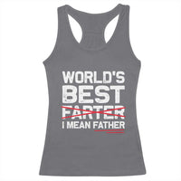 Retro World's Best Farter I Mean Father Racerback Tank Top Funny Best Dad