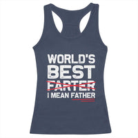 Retro World's Best Farter I Mean Father Racerback Tank Top Funny Best Dad