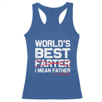 Retro World's Best Farter I Mean Father Racerback Tank Top Funny Best Dad