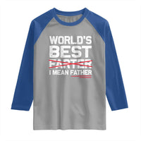 Retro World's Best Farter I Mean Father Raglan Shirt Funny Best Dad