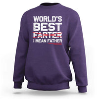 Retro World's Best Farter I Mean Father Sweatshirt Funny Best Dad