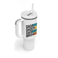 Dada Daddy Dad Bruh Tumbler With Handle Funny Fathers Day Bruh - Wonder Print Shop