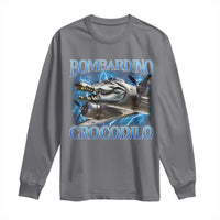 Bombardino Crocodilo Long Sleeve Shirt Internet Memes Italian Brainrot