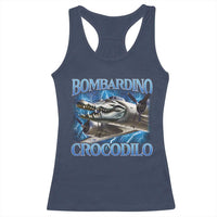 Bombardino Crocodilo Racerback Tank Top Internet Memes Italian Brainrot