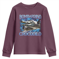 Bombardino Crocodilo Youth Sweatshirt Internet Memes Italian Brainrot