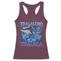 Tralalero Tralala Shark Racerback Tank Top Funny Internet Brainrot Memes Gen Alpha - Wonder Print Shop
