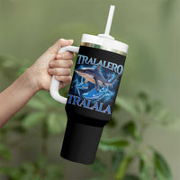 Tralalero Tralala Shark Tumbler With Handle Funny Internet Brainrot Memes Gen Alpha - Wonder Print Shop