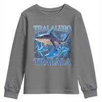 Tralalero Tralala Shark Youth Sweatshirt Funny Internet Brainrot Memes Gen Alpha - Wonder Print Shop