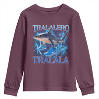 Tralalero Tralala Shark Youth Sweatshirt Funny Internet Brainrot Memes Gen Alpha - Wonder Print Shop