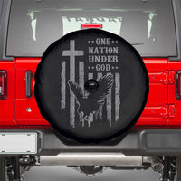 One Nation Under God Spare Tire Cover American Flag Bald Eagle 4th Of July Patriotic Christian - Wonder Print Shop