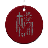 One Nation Under God Ceramic Ornament American Flag Bald Eagle 4th Of July Patriotic Christian - Wonder Print Shop