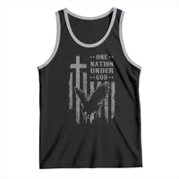 One Nation Under God Tank Top American Flag Bald Eagle 4th Of July Patriotic Christian - Wonder Print Shop
