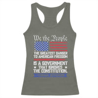Thomas Jefferson Racerback Tank Top The Greatest Danger To Freedom Patriotic USA Flag - Wonder Print Shop