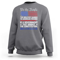 Thomas Jefferson Sweatshirt The Greatest Danger To Freedom Patriotic USA Flag - Wonder Print Shop