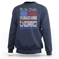 Thomas Jefferson Sweatshirt The Greatest Danger To Freedom Patriotic USA Flag - Wonder Print Shop
