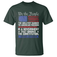 Thomas Jefferson T Shirt The Greatest Danger To Freedom Patriotic USA Flag - Wonder Print Shop