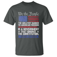 Thomas Jefferson T Shirt The Greatest Danger To Freedom Patriotic USA Flag - Wonder Print Shop