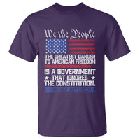 Thomas Jefferson T Shirt The Greatest Danger To Freedom Patriotic USA Flag - Wonder Print Shop