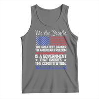 Thomas Jefferson Tank Top The Greatest Danger To Freedom Patriotic USA Flag - Wonder Print Shop