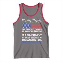 Thomas Jefferson Tank Top The Greatest Danger To Freedom Patriotic USA Flag - Wonder Print Shop