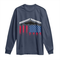Operation Midnight Hammer Long Sleeve Shirt Tactical Warfare Jets Bombers Military American Flag