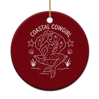 Coastal Cowgirl Ceramic Ornament Mermaid Rodeo Western Beach - Wonder Print Shop