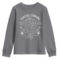 Coastal Cowgirl Youth Sweatshirt Mermaid Rodeo Western Beach - Wonder Print Shop