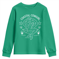 Coastal Cowgirl Youth Sweatshirt Mermaid Rodeo Western Beach - Wonder Print Shop