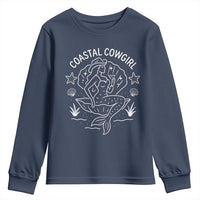Coastal Cowgirl Youth Sweatshirt Mermaid Rodeo Western Beach - Wonder Print Shop