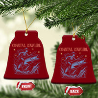 Coastal Cowgirl Ceramic Ornament Funny Western Country Rodeo Cowgirl Fishing - Wonder Print Shop