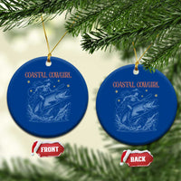 Coastal Cowgirl Ceramic Ornament Funny Western Country Rodeo Cowgirl Fishing - Wonder Print Shop
