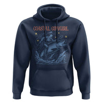 Coastal Cowgirl Hoodie Funny Western Country Rodeo Cowgirl Fishing - Wonder Print Shop