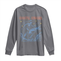 Coastal Cowgirl Long Sleeve Shirt Funny Western Country Rodeo Cowgirl Fishing - Wonder Print Shop
