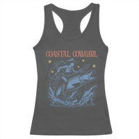 Coastal Cowgirl Racerback Tank Top Funny Western Country Rodeo Cowgirl Fishing - Wonder Print Shop